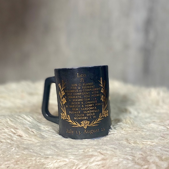 Sold-VTG MILK GLASS ZODIAC MUG - Picture 6 of 9